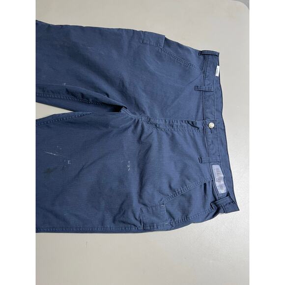 Carhartt Relaxed Fit Canvas Blue Men 40x32 Work Pants Y2K utility outdoors - Picture 4 of 9
